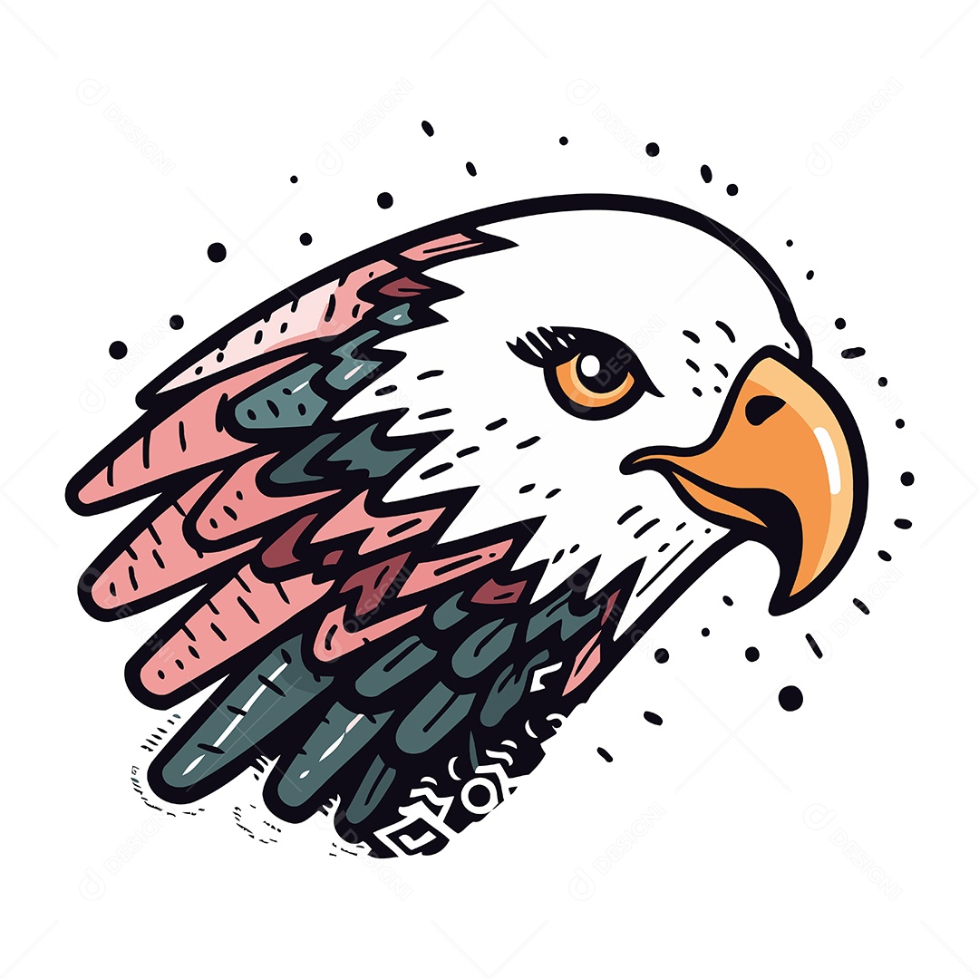 Águia Desenho Animado Ilustração Vetor EPS