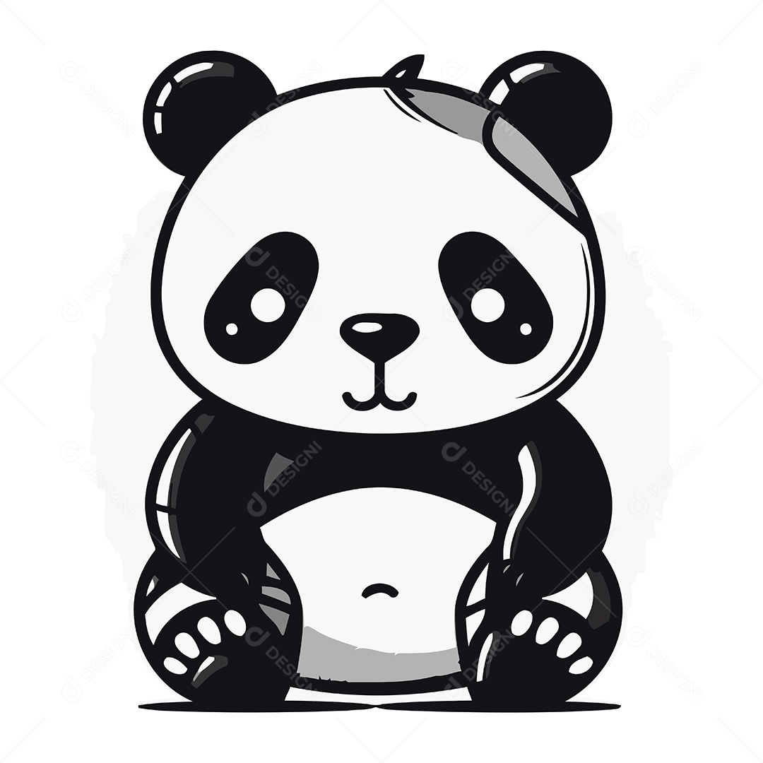 Urso Panda Desenho Animado Ilustração Vetor EPS