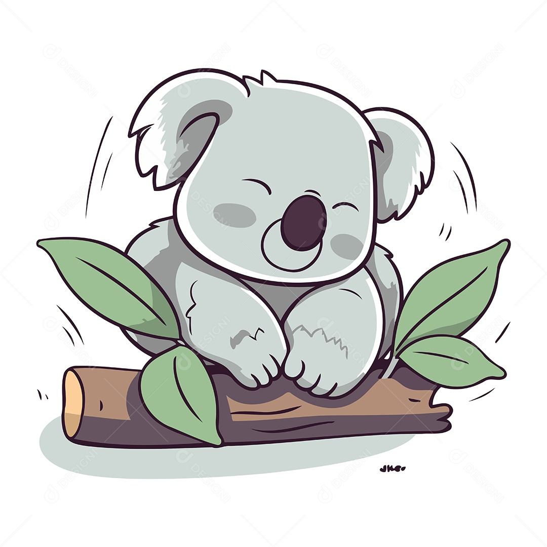Coala Desenho Animado Ilustração Vetor EPS
