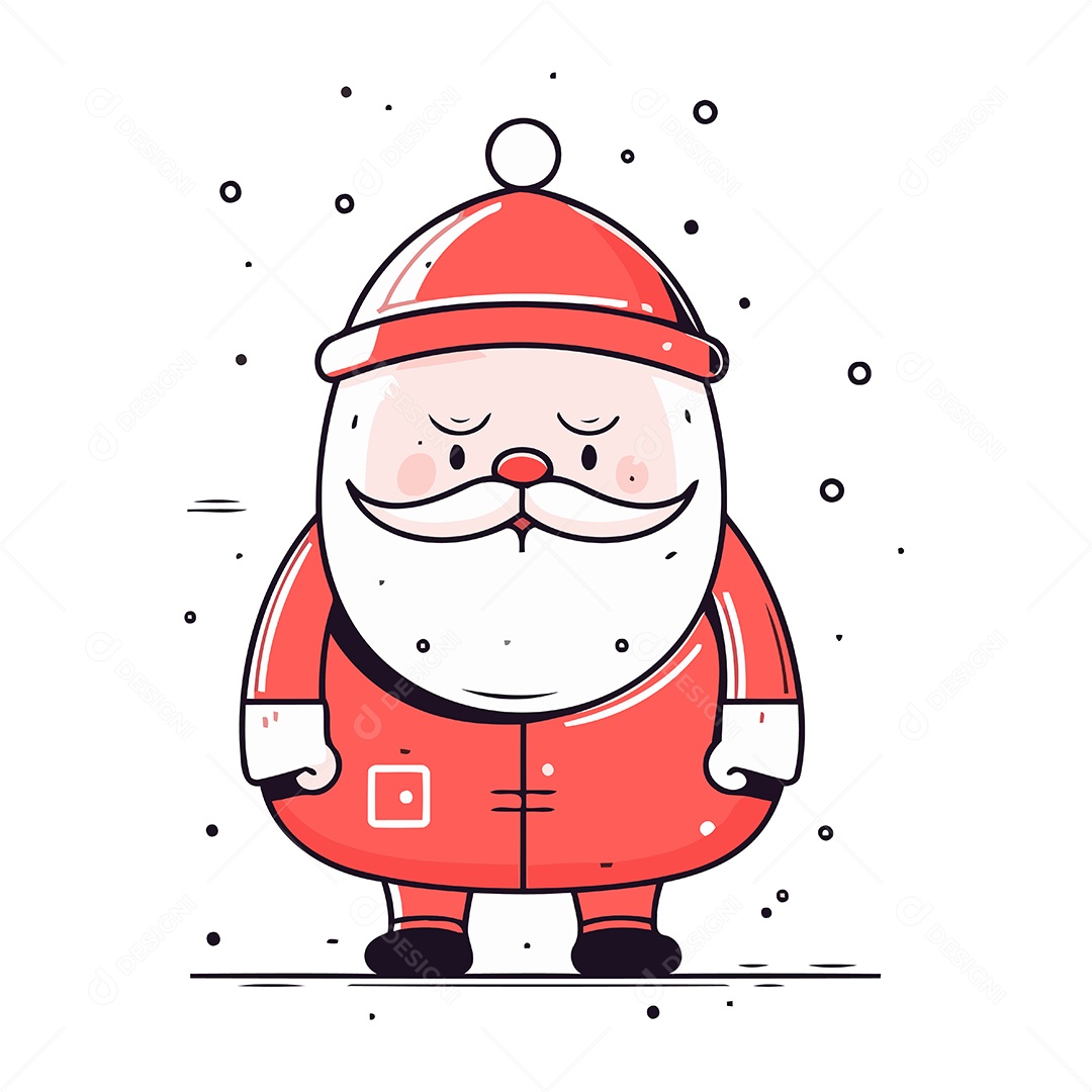 Papai Noel Desenho Animado Ilustração Vetor EPS