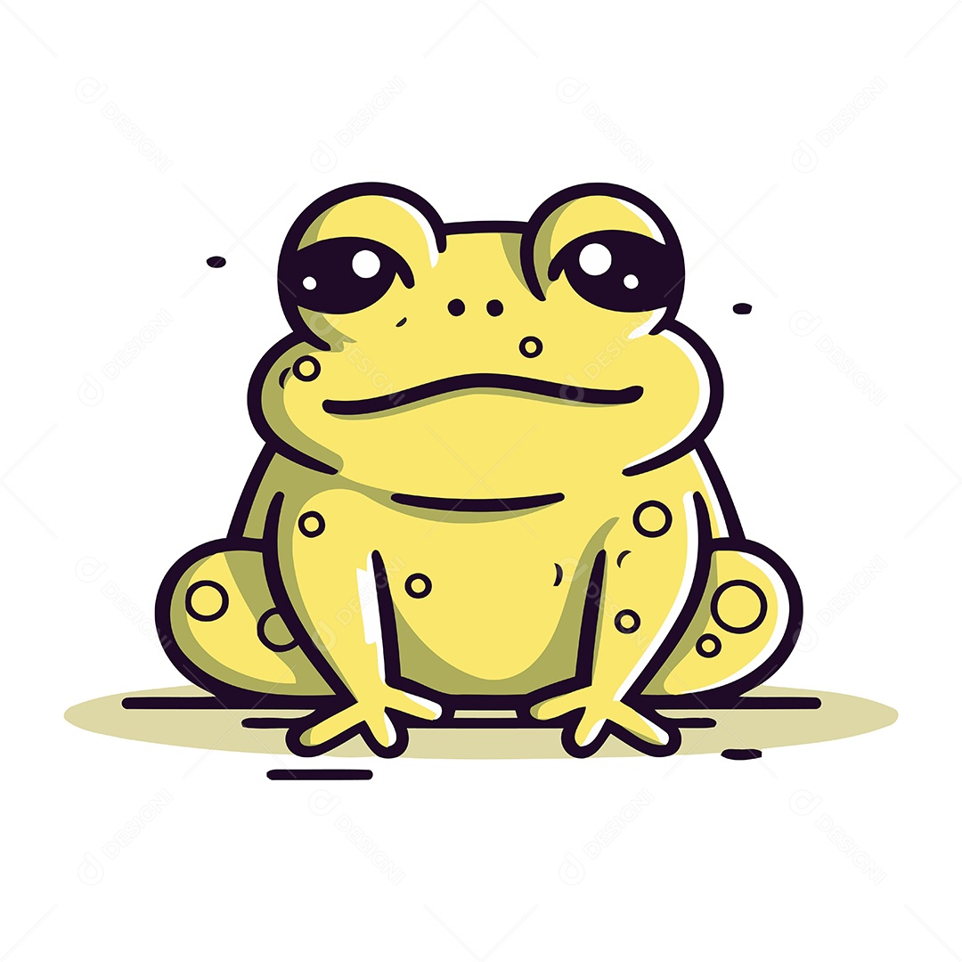 Sapo Desenho Animado Ilustração Vetor EPS