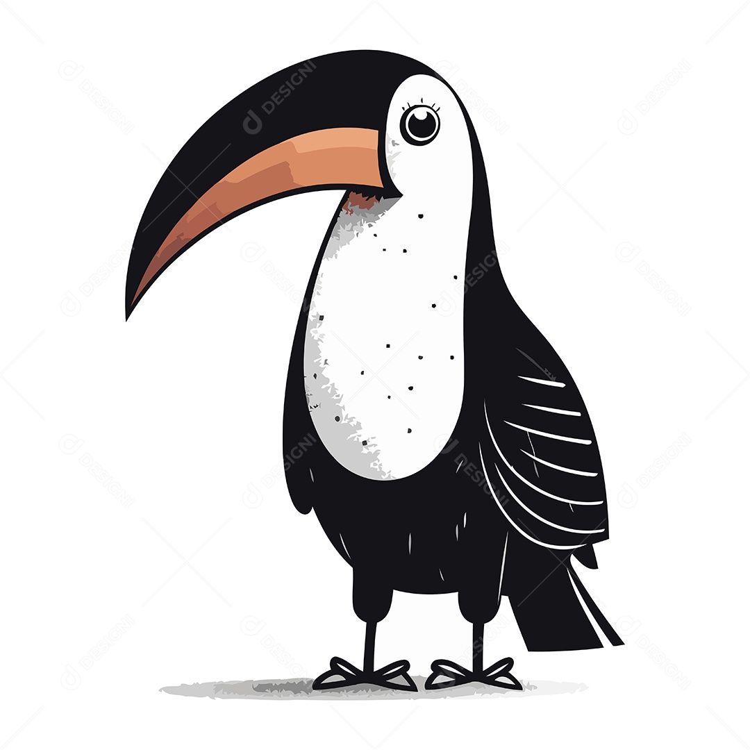 Tucano Desenho Animado Ilustração Vetor EPS