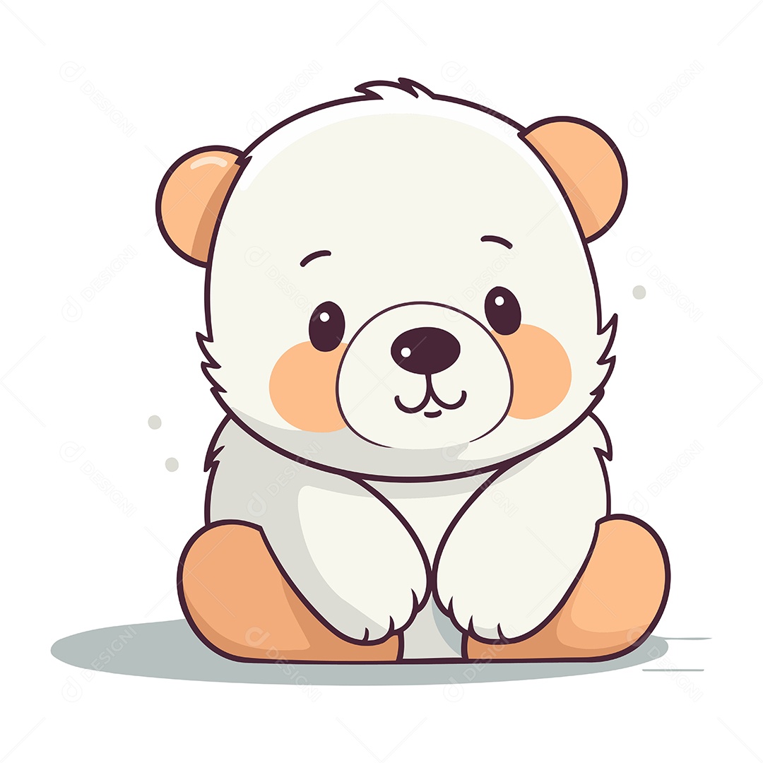 Urso Desenho Animado Ilustração Vetor EPS