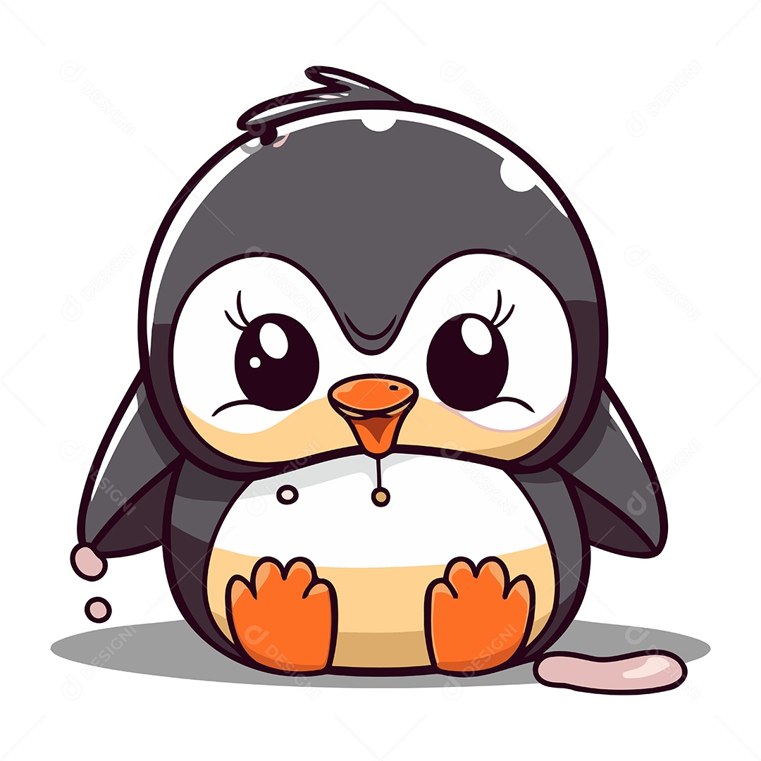 Pinguim Desenho Animado Ilustração Vetor EPS