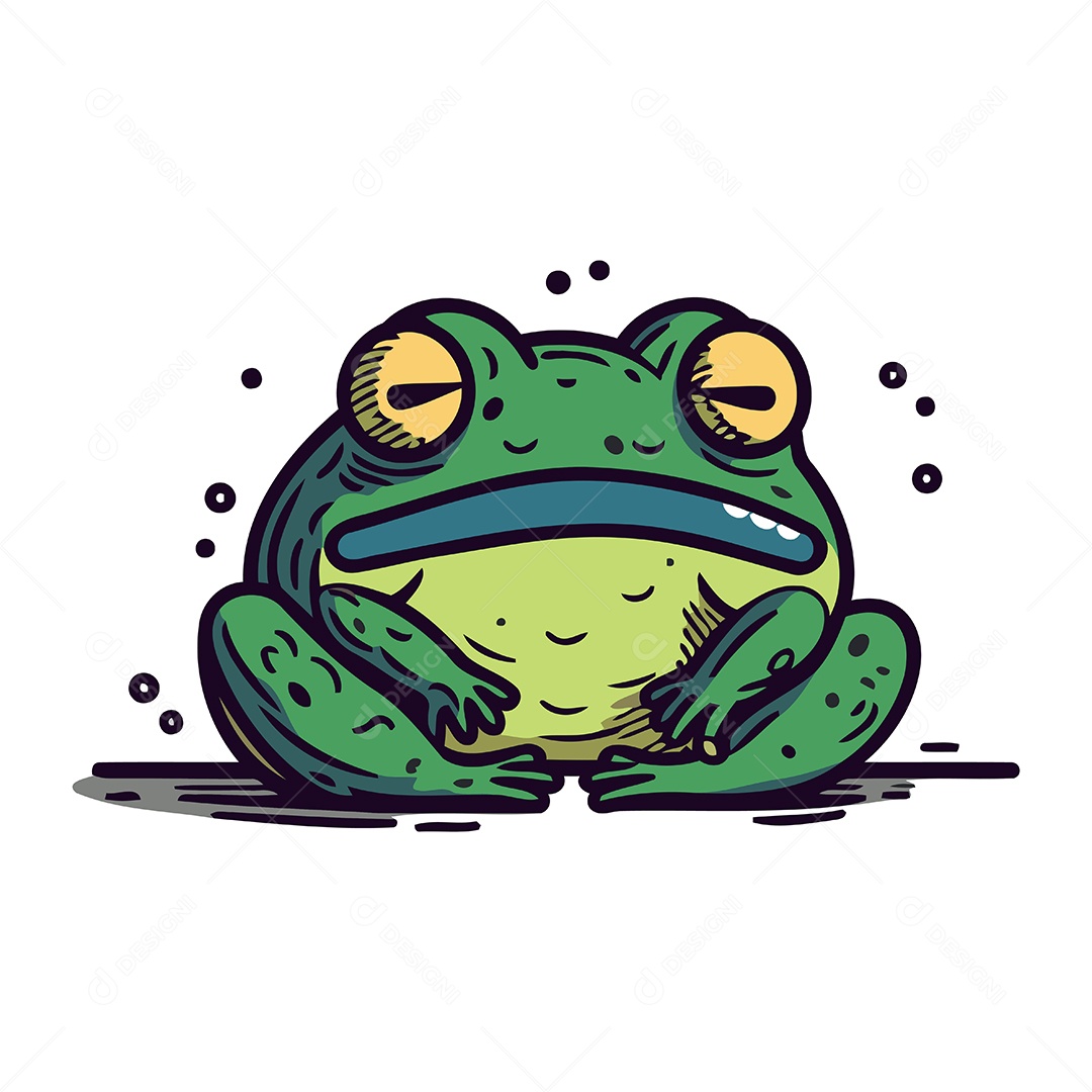 Sapo Desenho Animado Ilustração Vetor EPS
