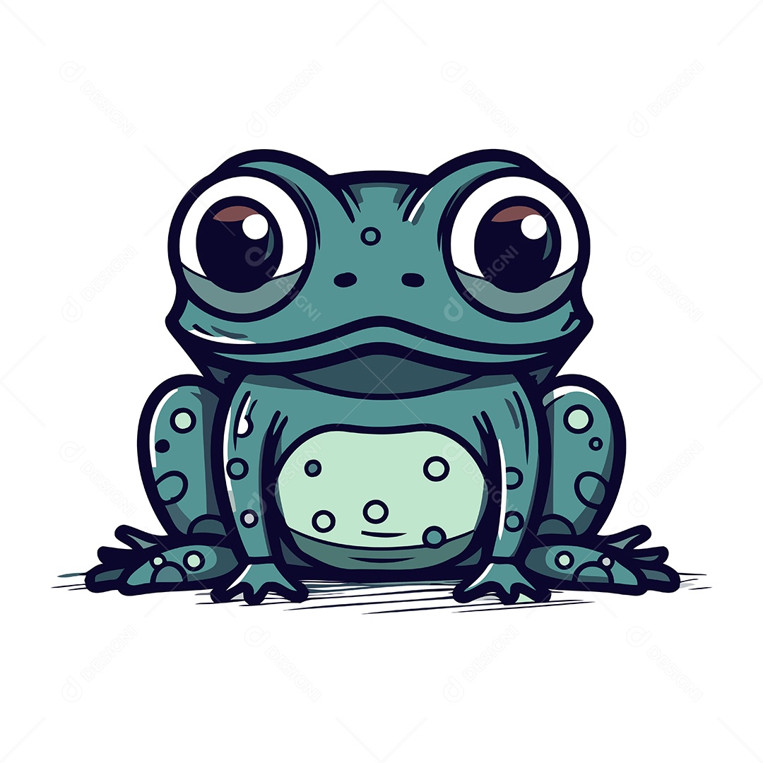 Sapo Desenho Animado Ilustração Vetor EPS