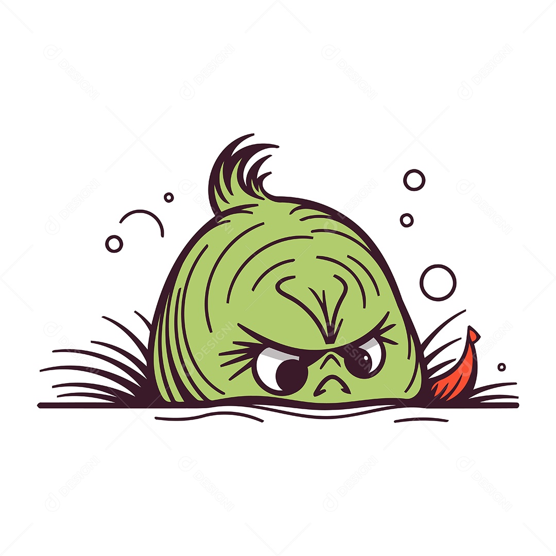 Monstro Desenho Animado Ilustração Vetor EPS