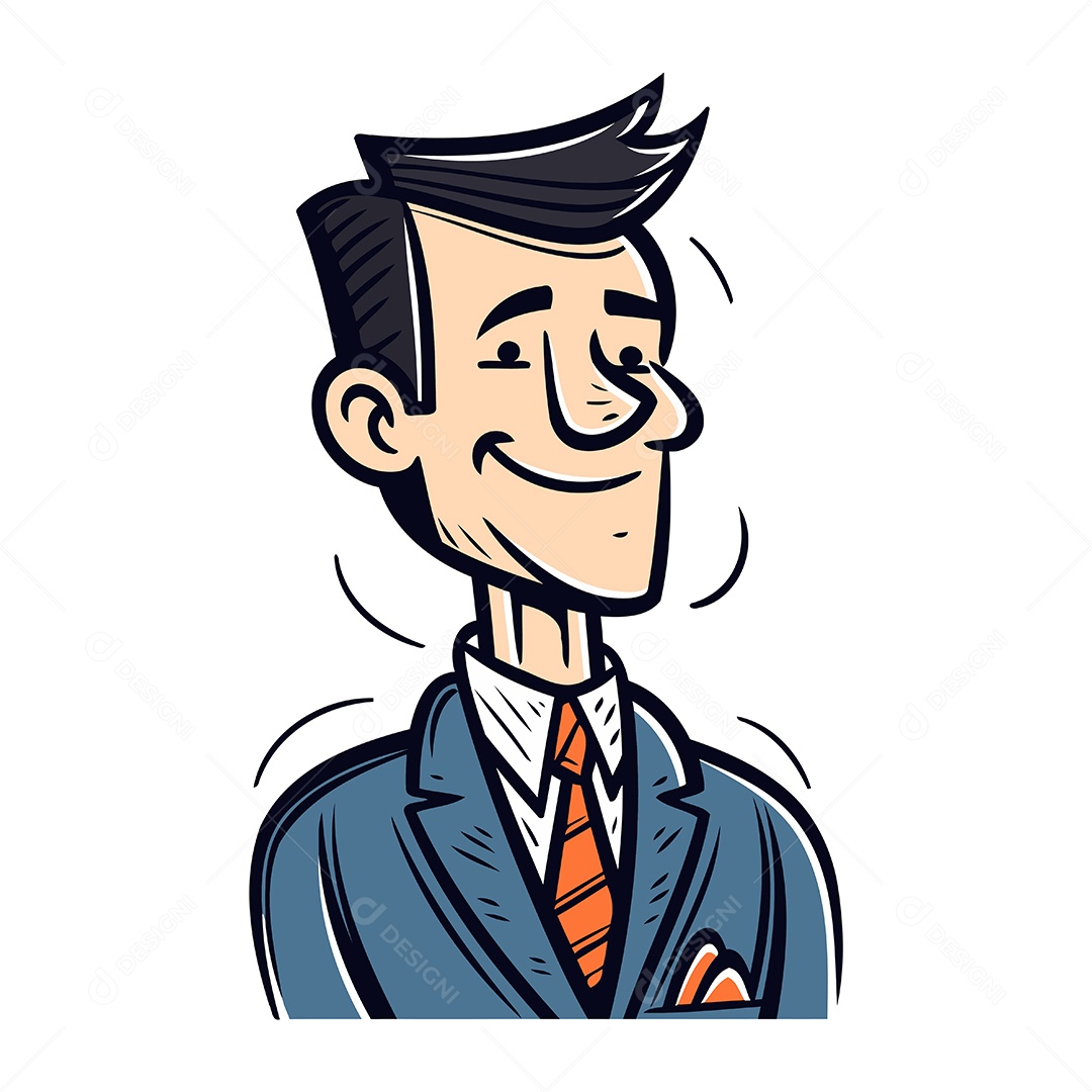 Empresário Desenho Animado Ilustração Vetor EPS