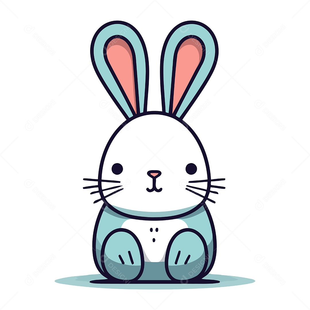 Coelho Desenho Animado Ilustração Vetor EPS