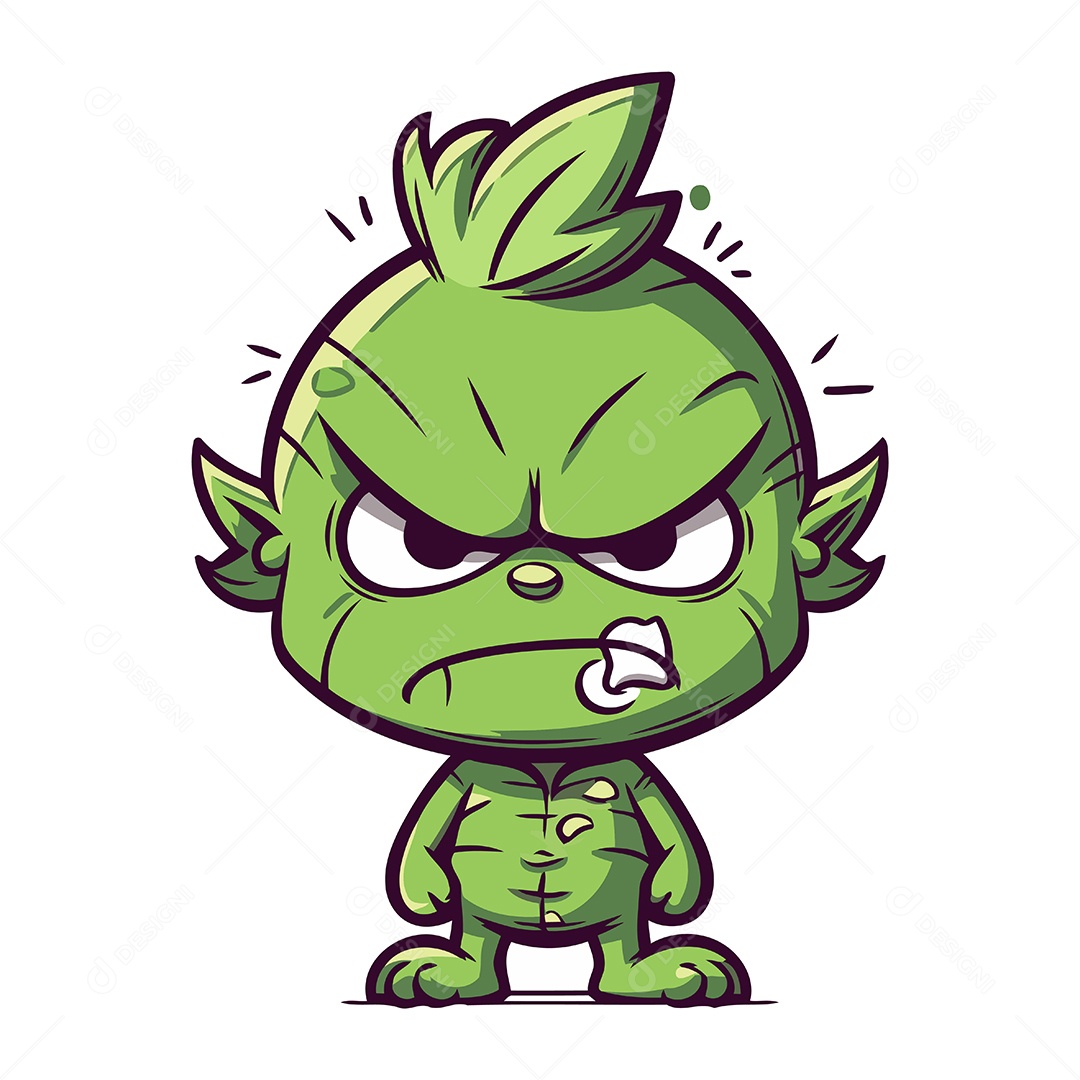 Monstro Desenho Animado Ilustração Vetor EPS