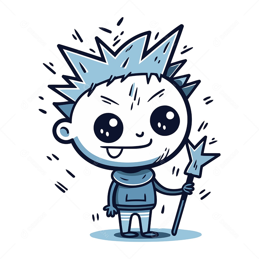 Monstro Desenho Animado Ilustração Vetor EPS