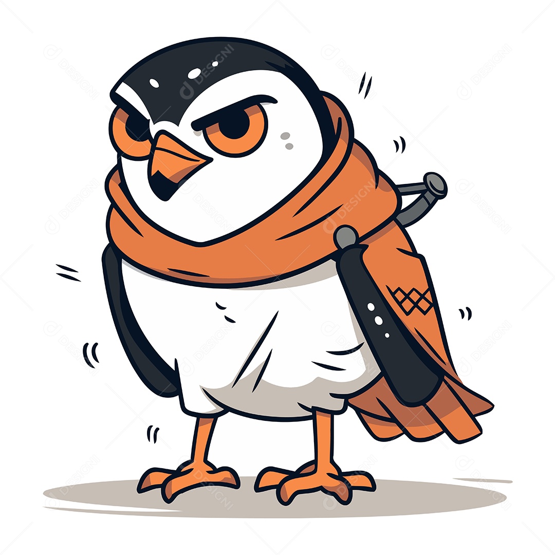 Coruja Desenho Animado Ilustração Vetor EPS