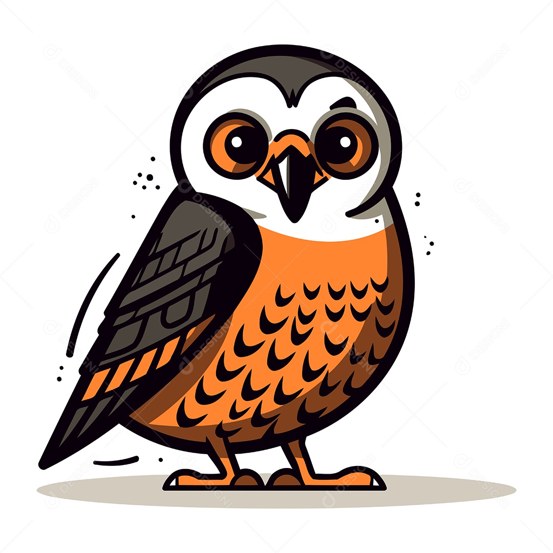 Coruja Desenho Animado Ilustração Vetor EPS