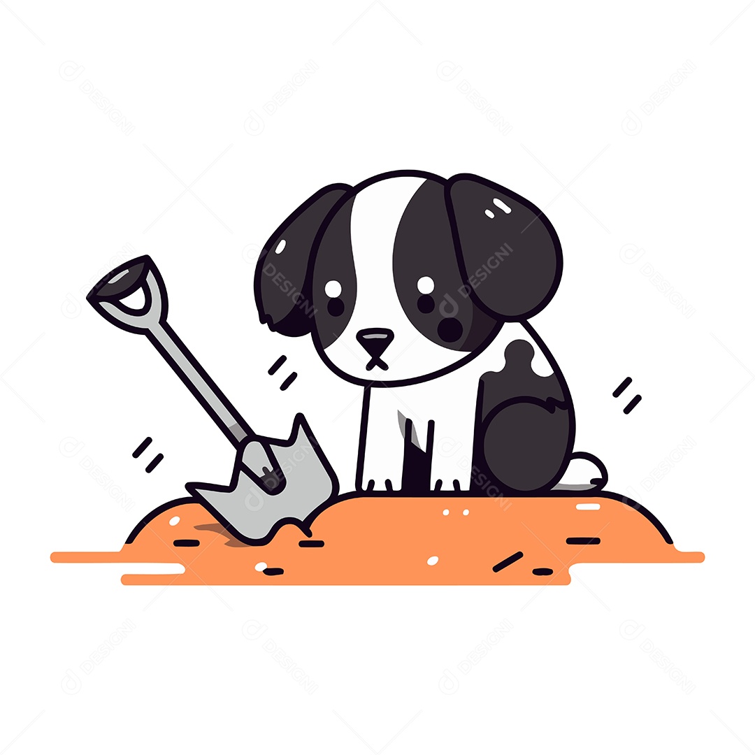 Cachorro Desenho Animado Ilustração Vetor EPS