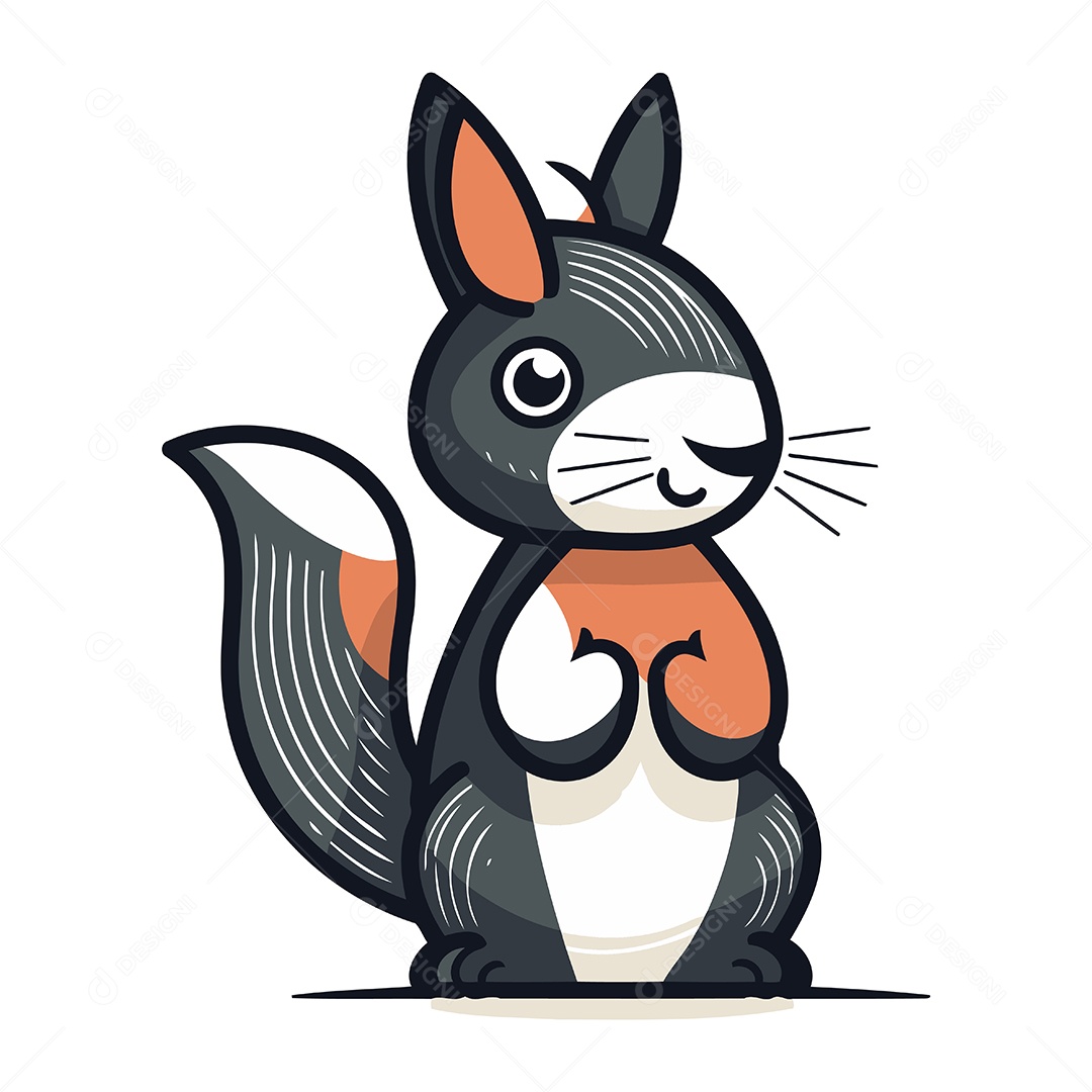 Coelho Desenho Animado Ilustração Vetor EPS