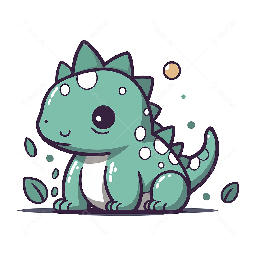 Dinossauro Desenho Animado Ilustração Vetor EPS