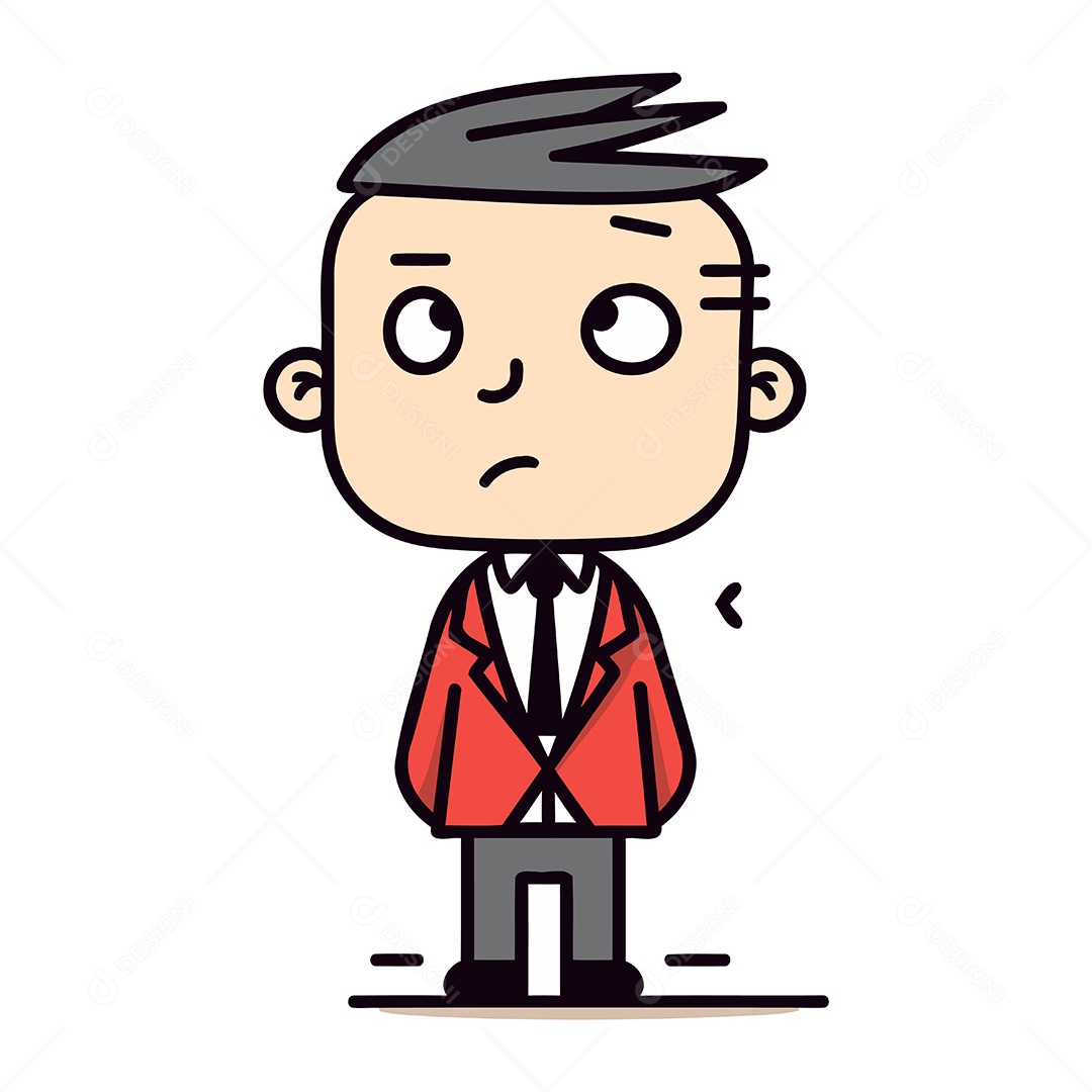 Empresário Desenho Animado Ilustração Vetor EPS