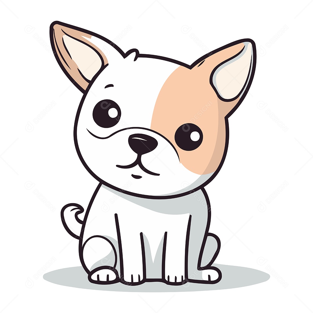 Cachorro Desenho Animado Ilustração Vetor EPS