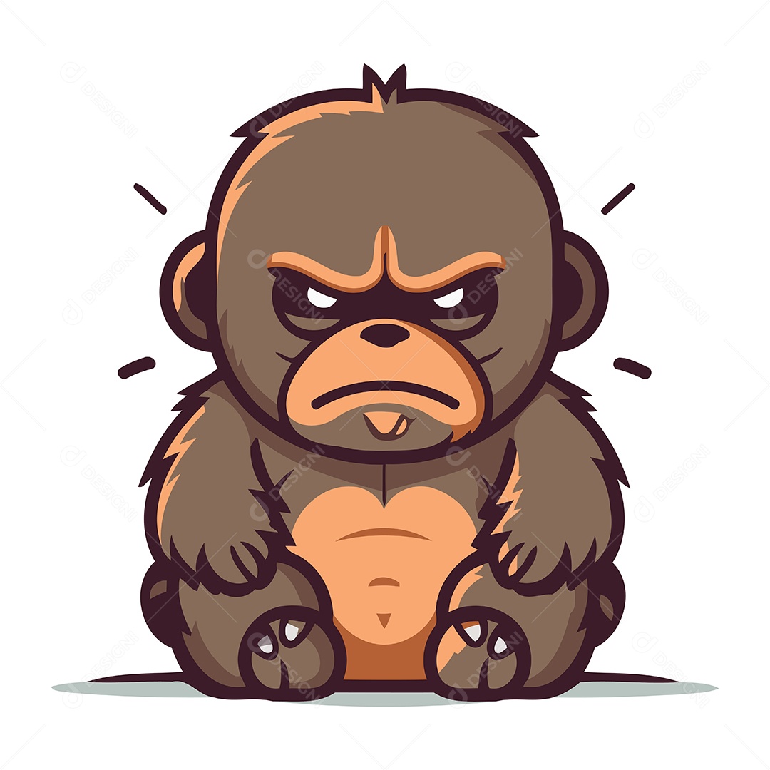 Macaco Desenho Animado Ilustração Vetor EPS