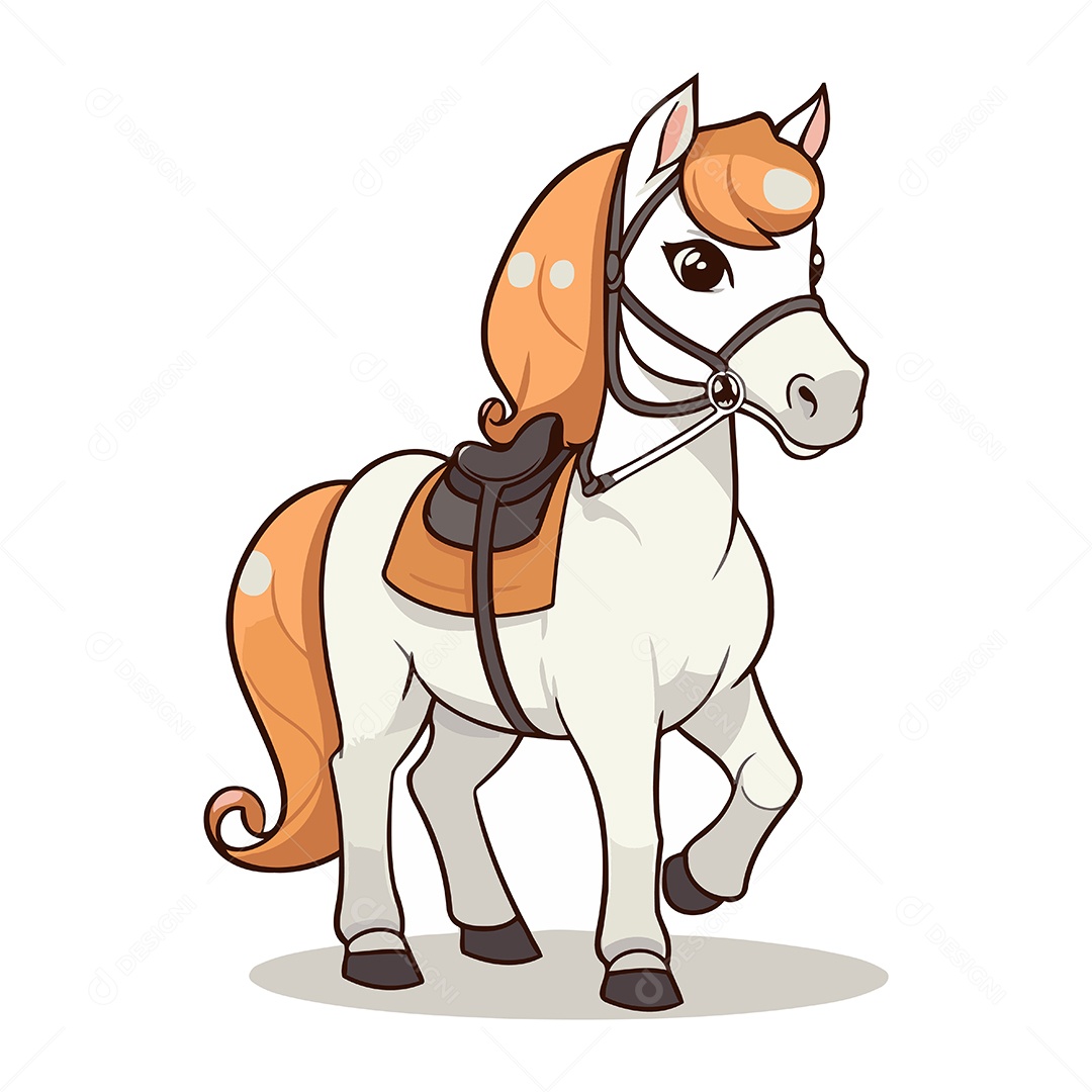 Cavalo Desenho Animado Ilustração Vetor EPS