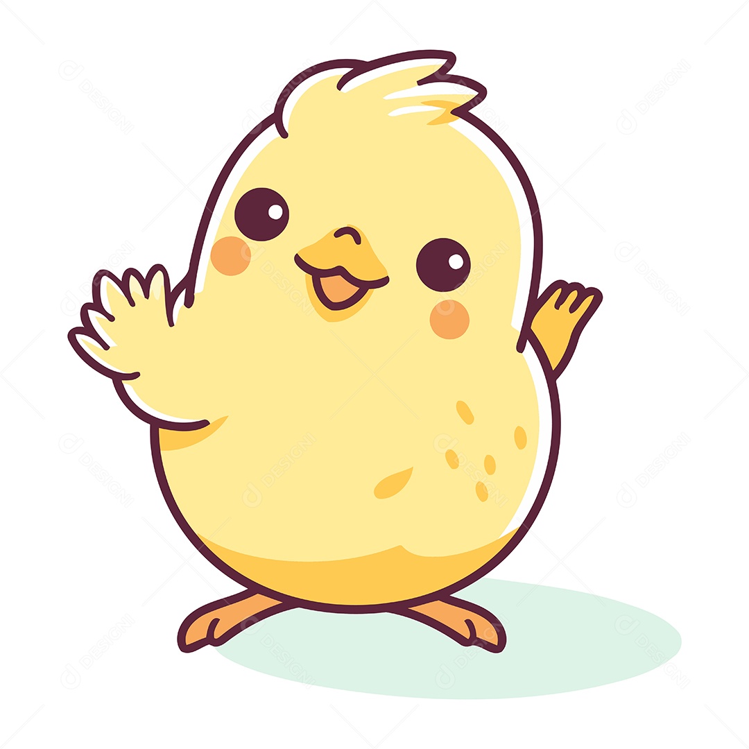 Passarinho Desenho Animado Ilustração Vetor EPS