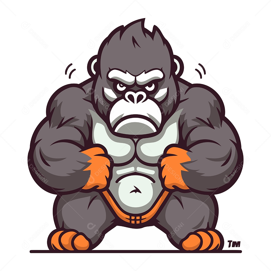 Macaco Desenho Animado Ilustração Vetor EPS