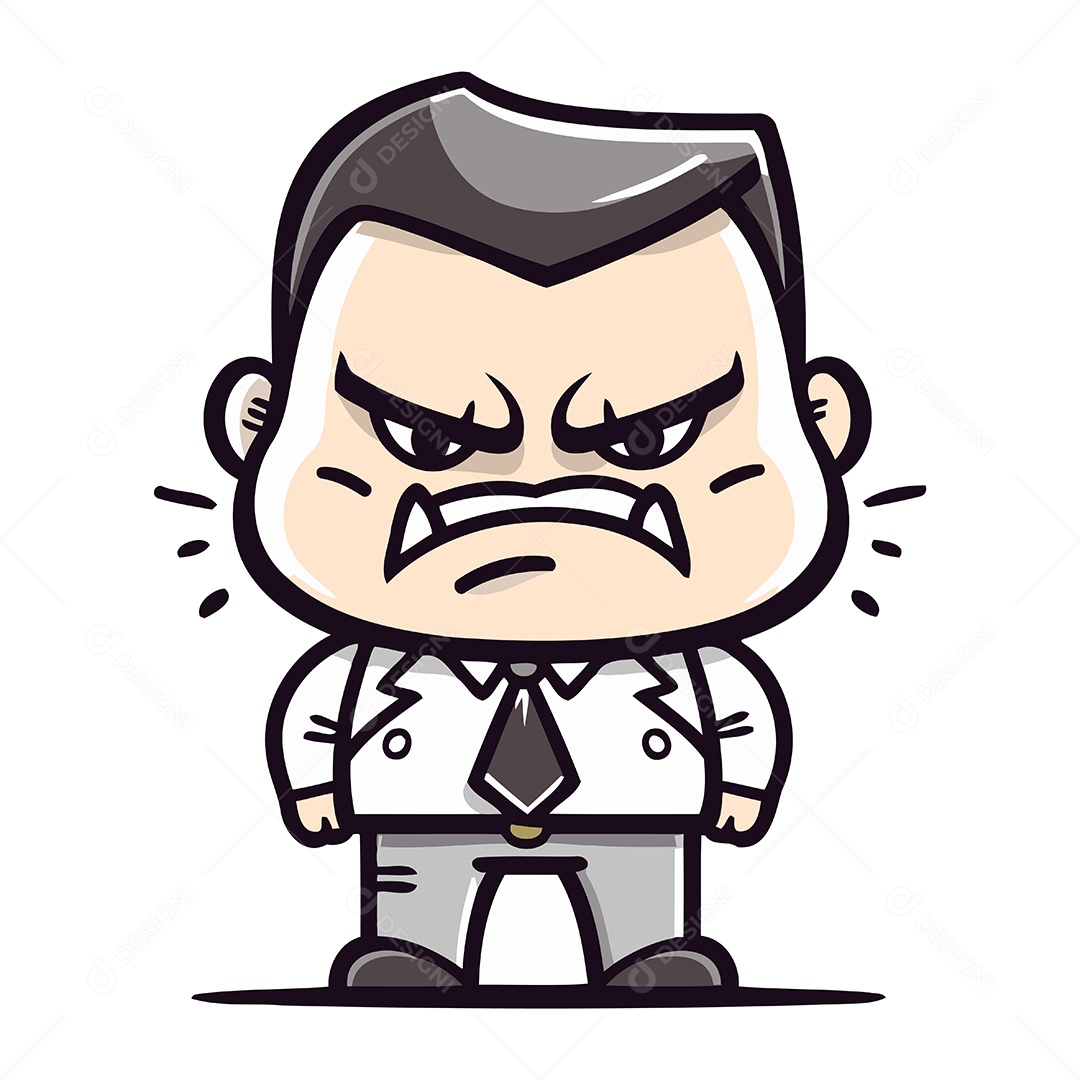 Empresário Desenho Animado Ilustração Vetor EPS