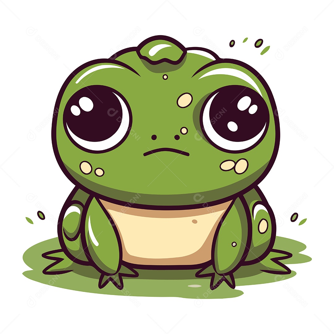 Sapo Desenho Animado Ilustração Vetor EPS