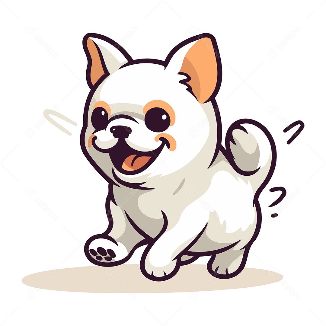Cachorro Desenho Animado Ilustração Vetor EPS