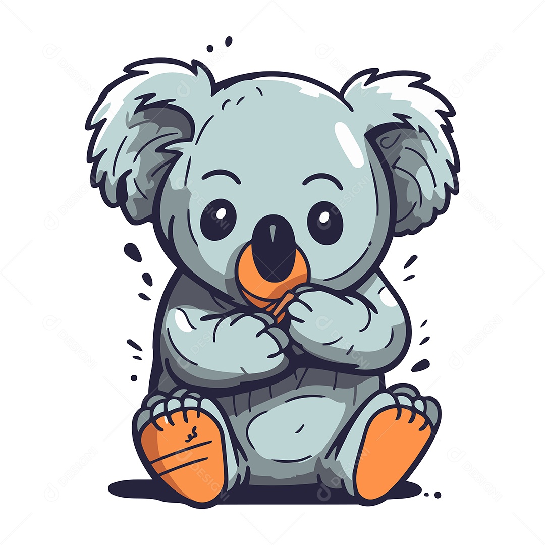 Coala Desenho Animado Ilustração Vetor EPS