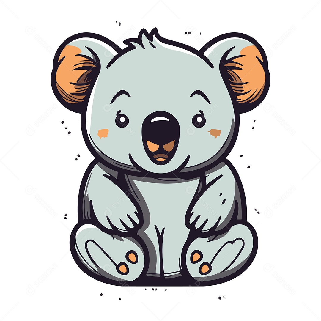 Coala Desenho Animado Ilustração Vetor EPS