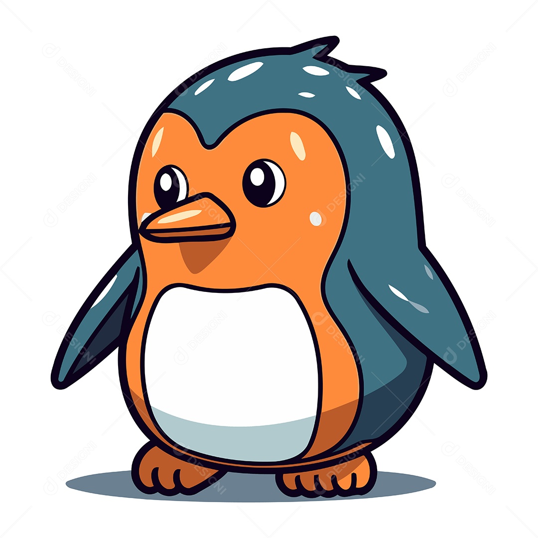 Pinguim Desenho Animado Ilustração Vetor EPS