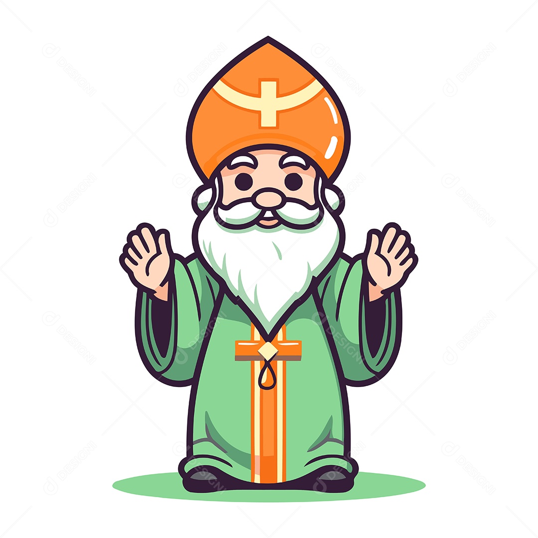 Papa Desenho Animado Ilustração Vetor EPS