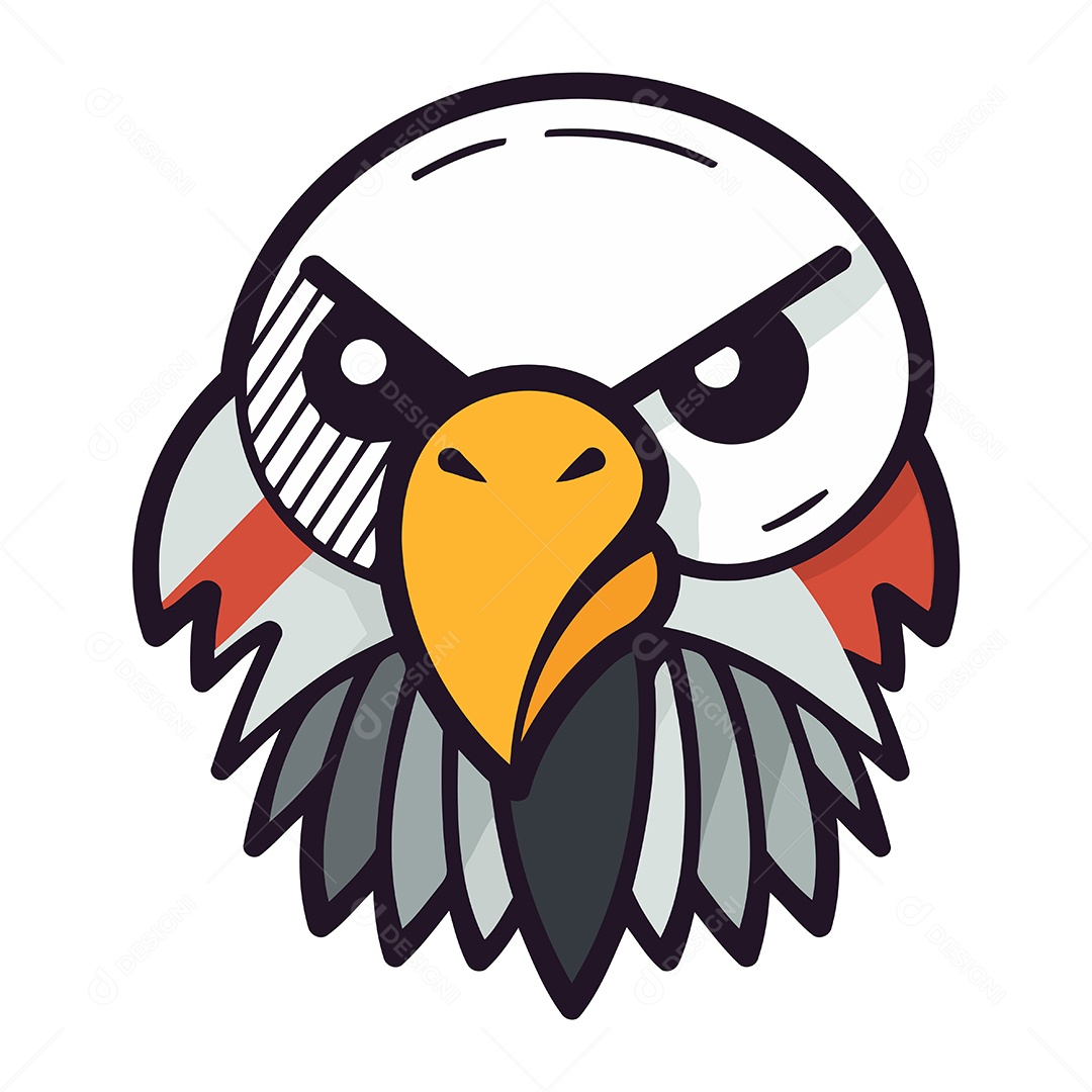 Águia Desenho Animado Ilustração Vetor EPS