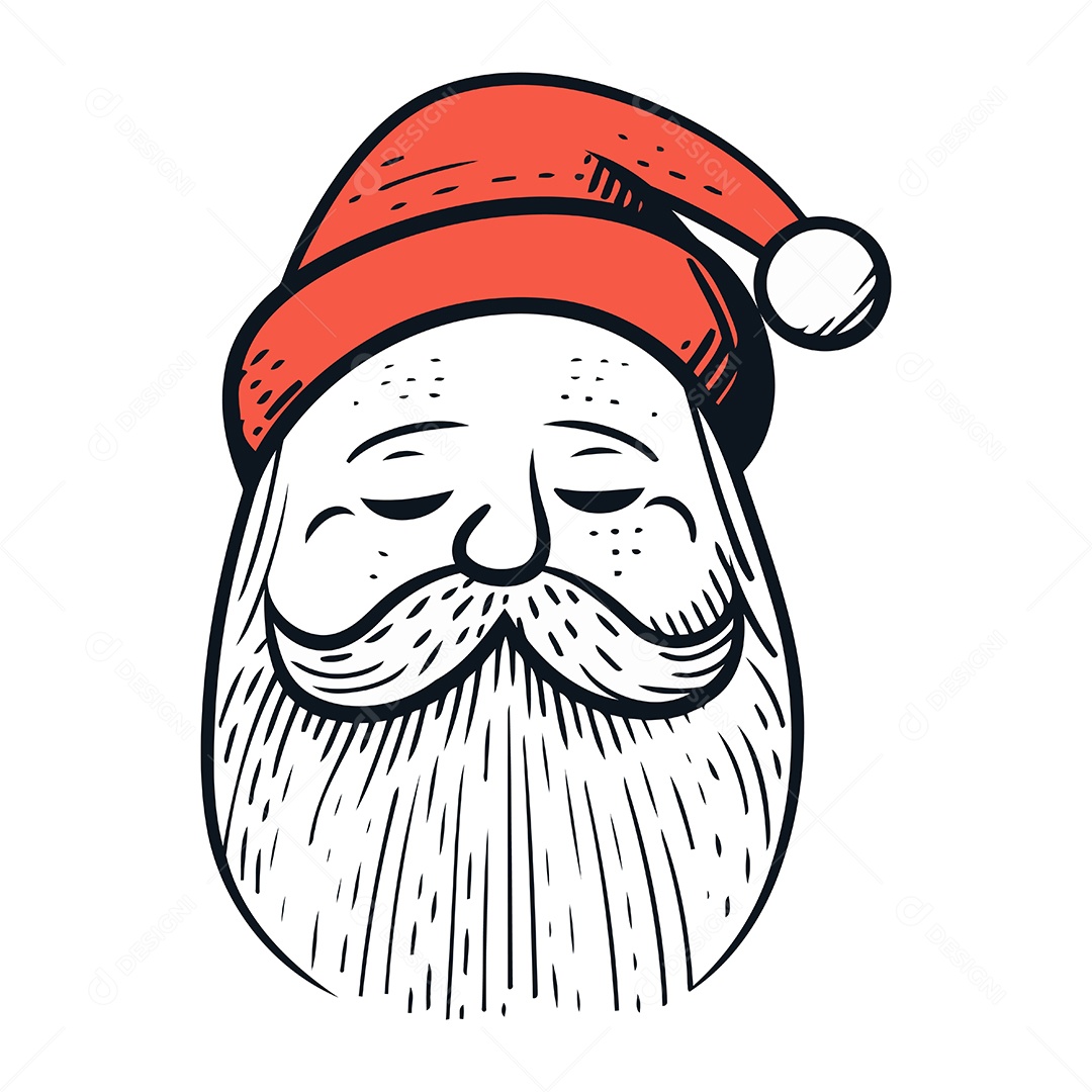Papai Noel Desenho Animado Ilustração Vetor EPS