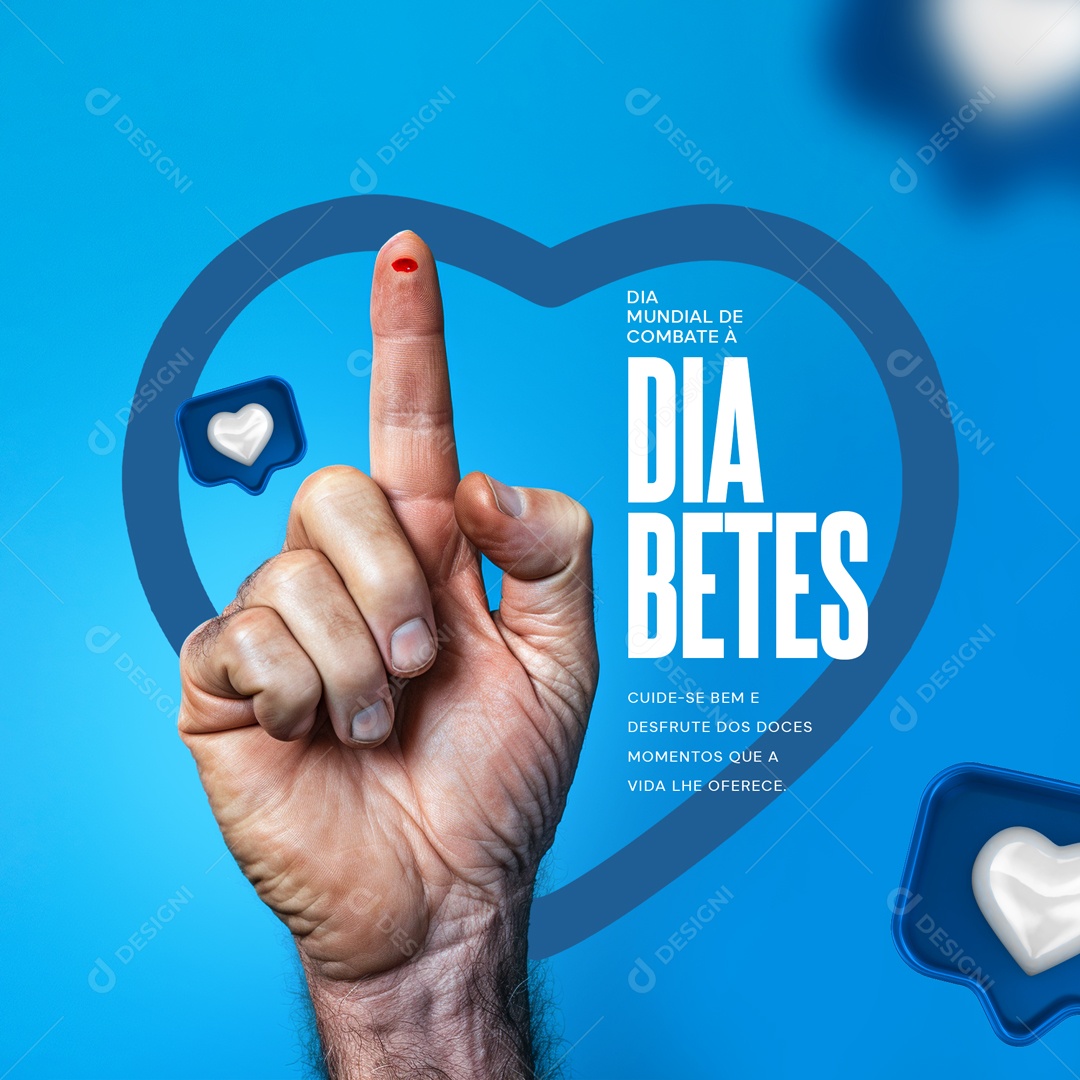 Dia Mundial de Combate à Diabetes Social Media PSD Editável