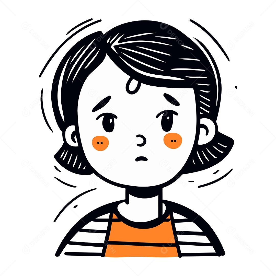 Mulher Desenho Animado Ilustração Vetor EPS