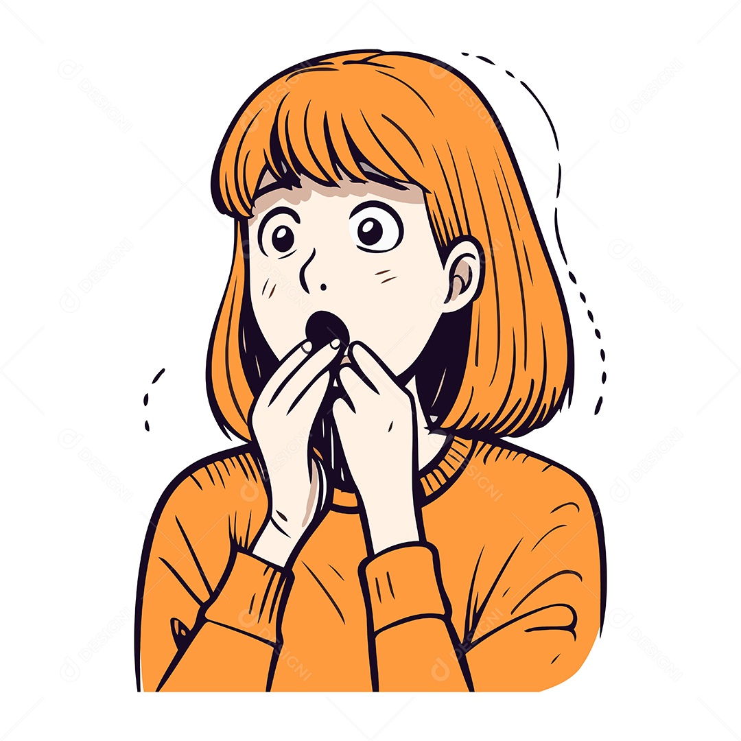 Mulher Desenho Animado Ilustração Vetor EPS