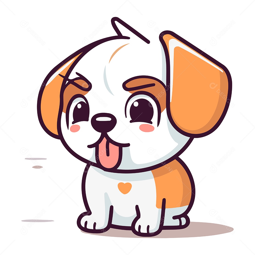 Cachorro Desenho Animado Ilustração Vetor EPS