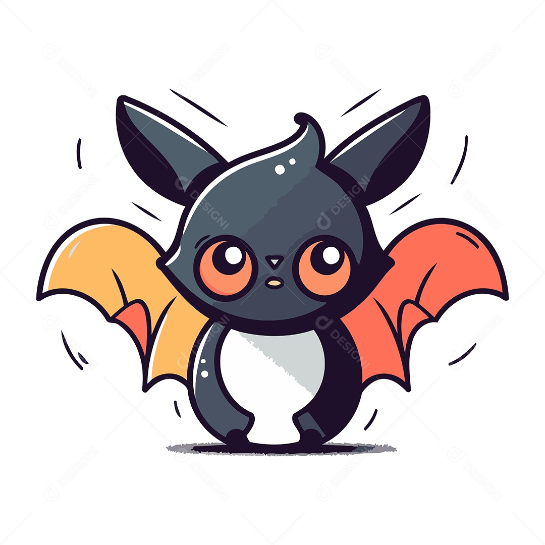 Morcego Desenho Animado Ilustração Vetor EPS