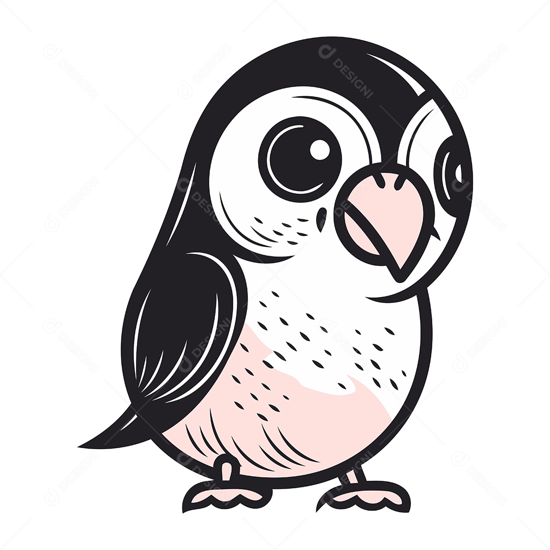 Pinguim Desenho Animado Ilustração Vetor EPS
