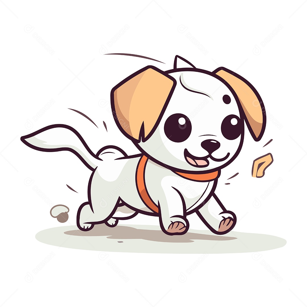 Cachorro Desenho Animado Ilustração Vetor EPS