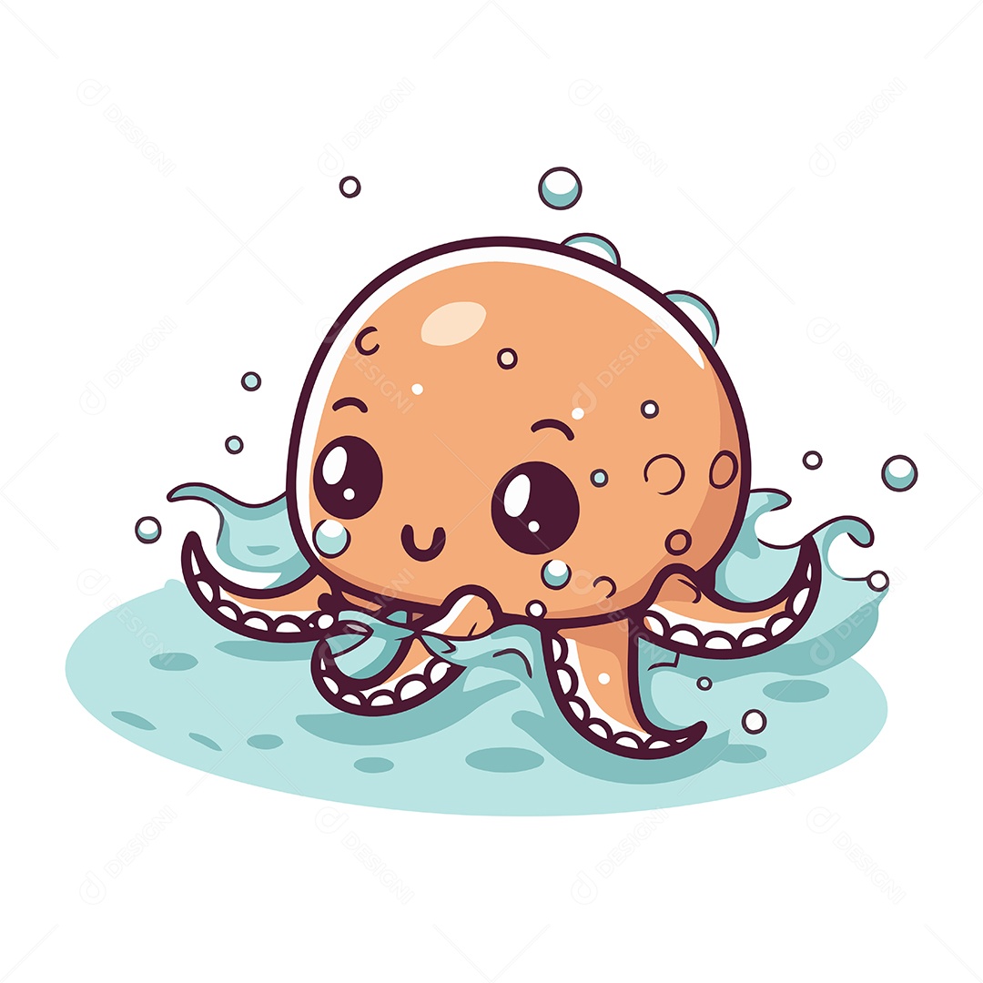 Polvo Desenho Animado Ilustração Vetor EPS