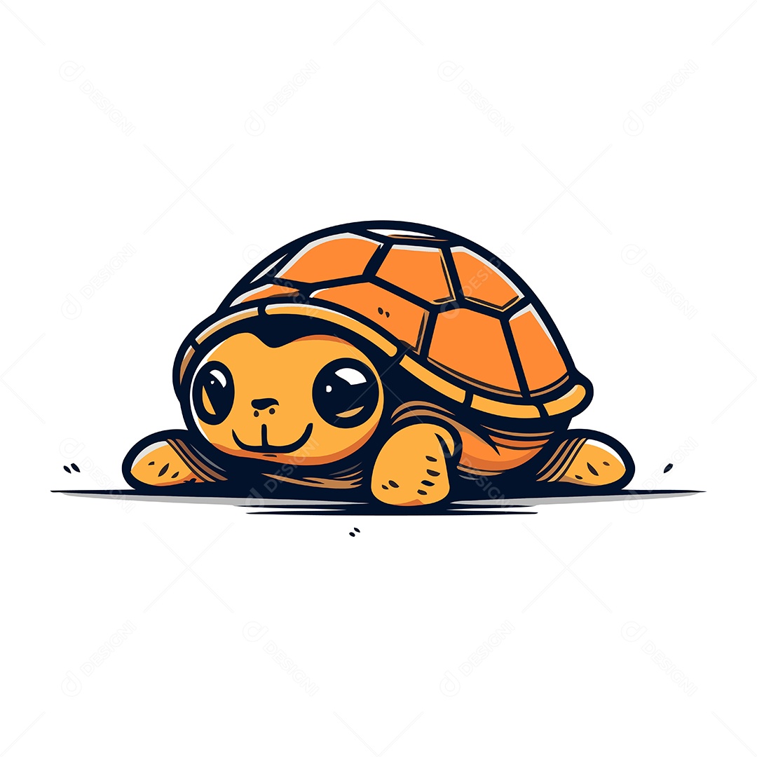 Tartaruga Desenho Animado Ilustração Vetor EPS