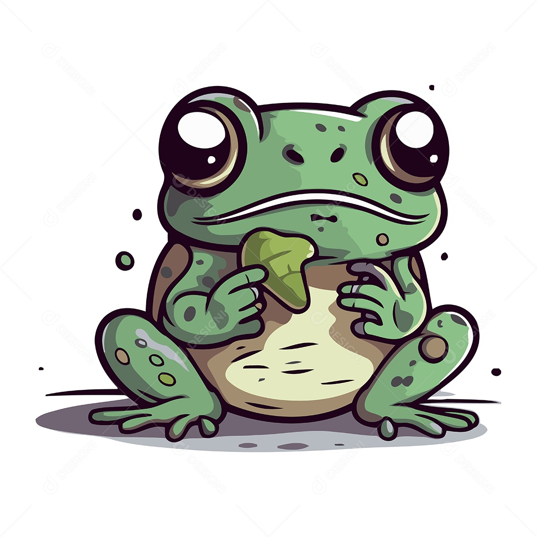 Sapo Desenho Animado Ilustração Vetor EPS