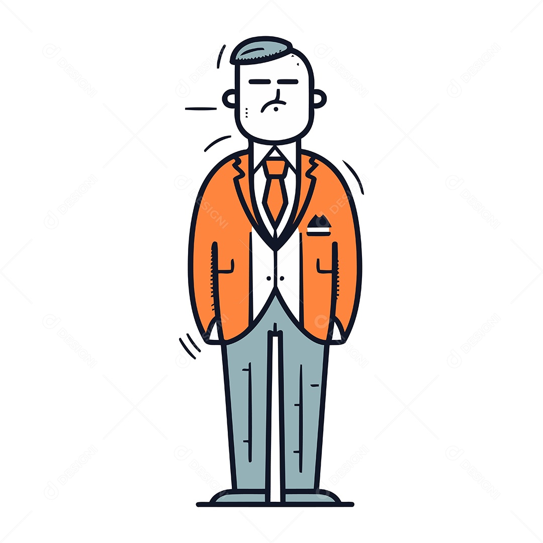 Empresário Desenho Animado Ilustração Vetor EPS