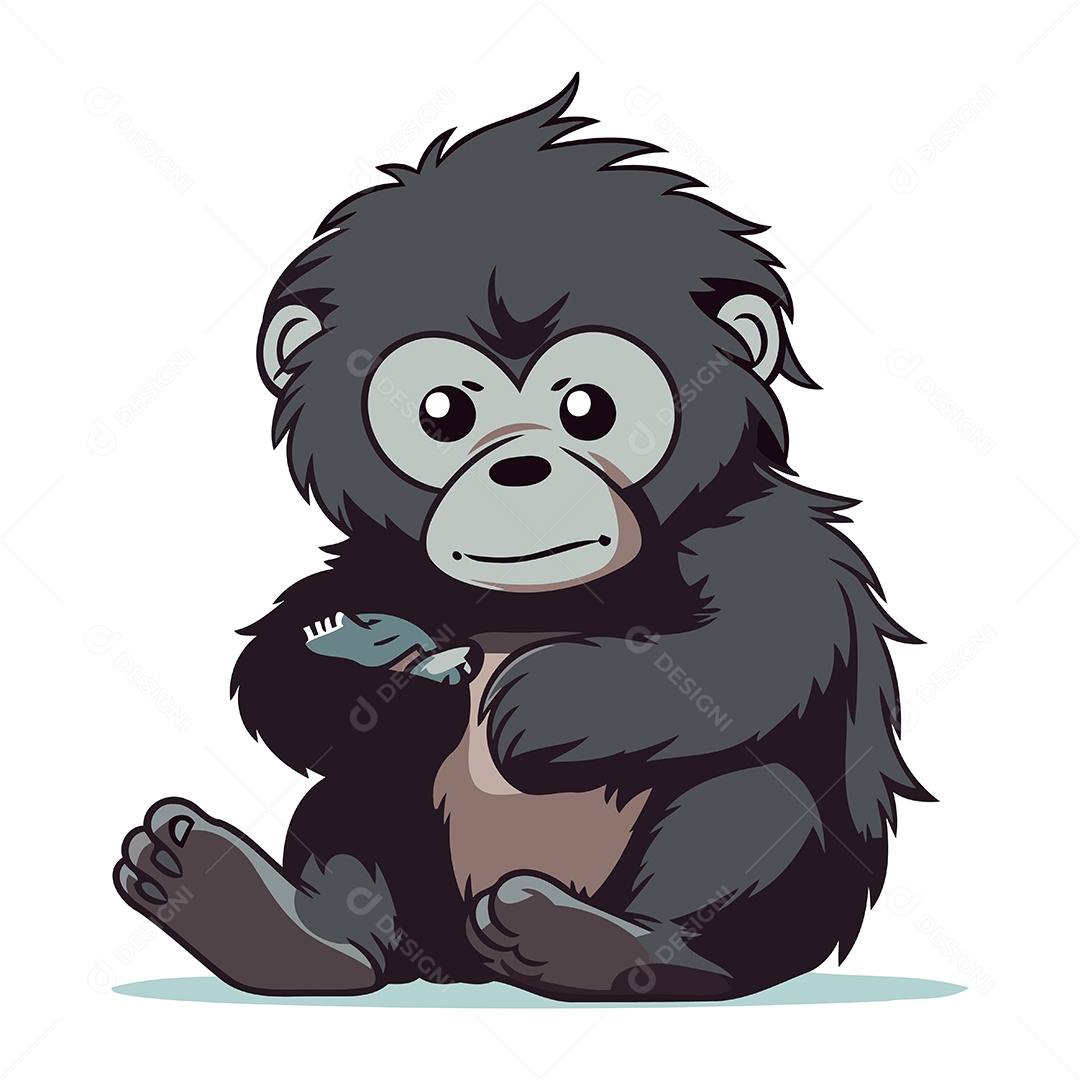 Macaco Desenho Animado Ilustração Vetor EPS