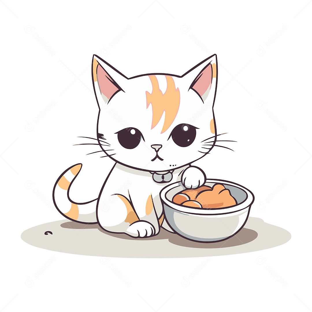 Gato Desenho Animado Ilustração Vetor EPS