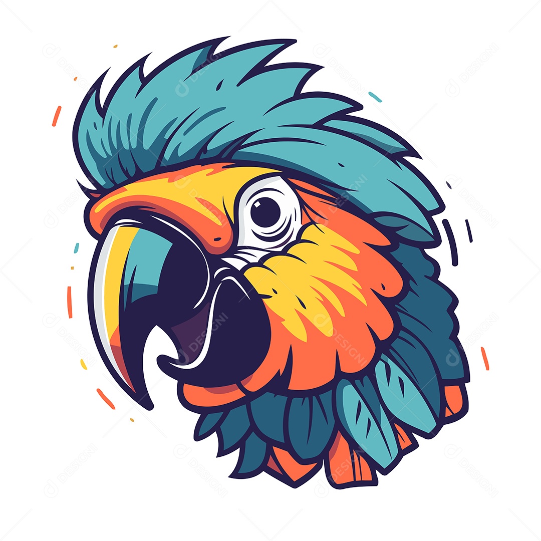 Arara Desenho Animado Ilustração Vetor EPS