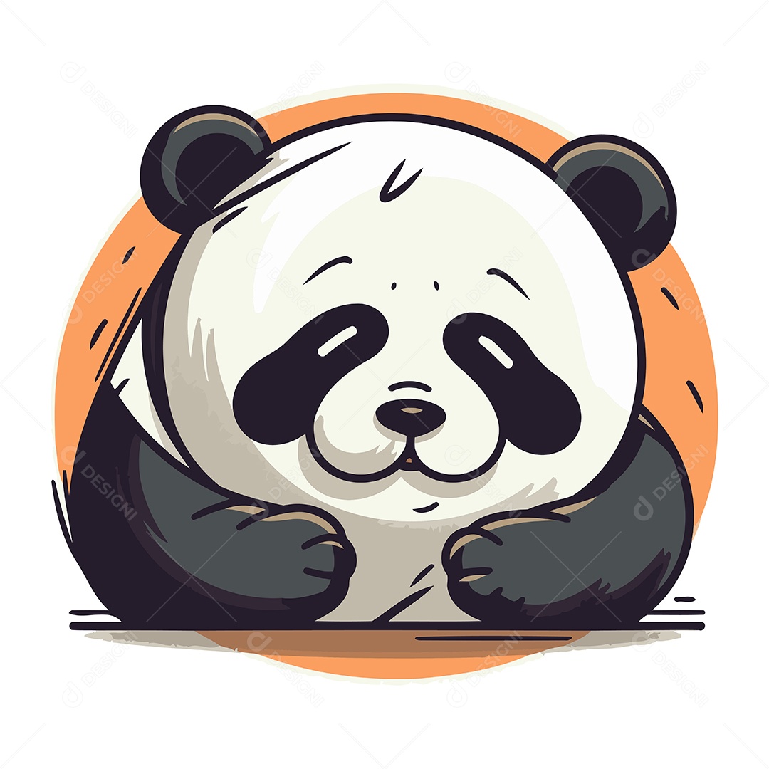 Urso Panda Desenho Animado Ilustração Vetor EPS